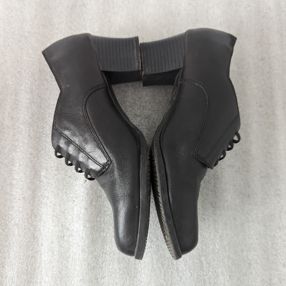 Dr Scholl's Women's Oxford Heeled Ankle Boots Size 10 Leather Black